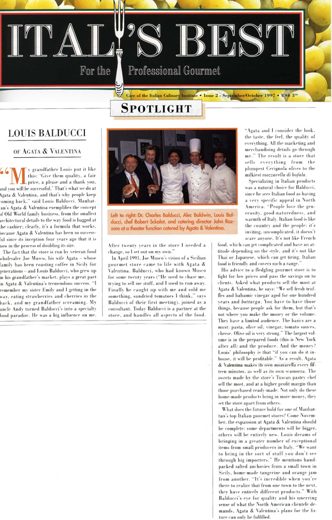 Press clipping: Luis Balducci of A&V... — Ital's Best