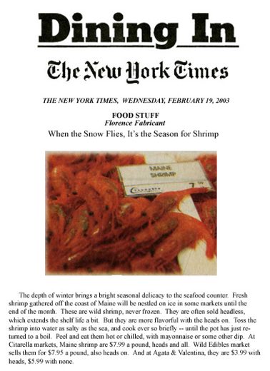 Press clipping: When the Show Flies... — The New York Times
